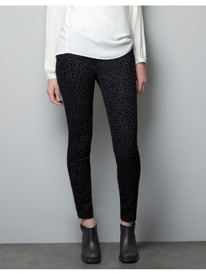 Zara párducmintás fekete leggings