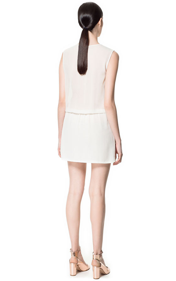 Zara fehér hímzett ruha 2013.5.13 fotója