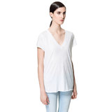 Zara v-nyakú fehér póló