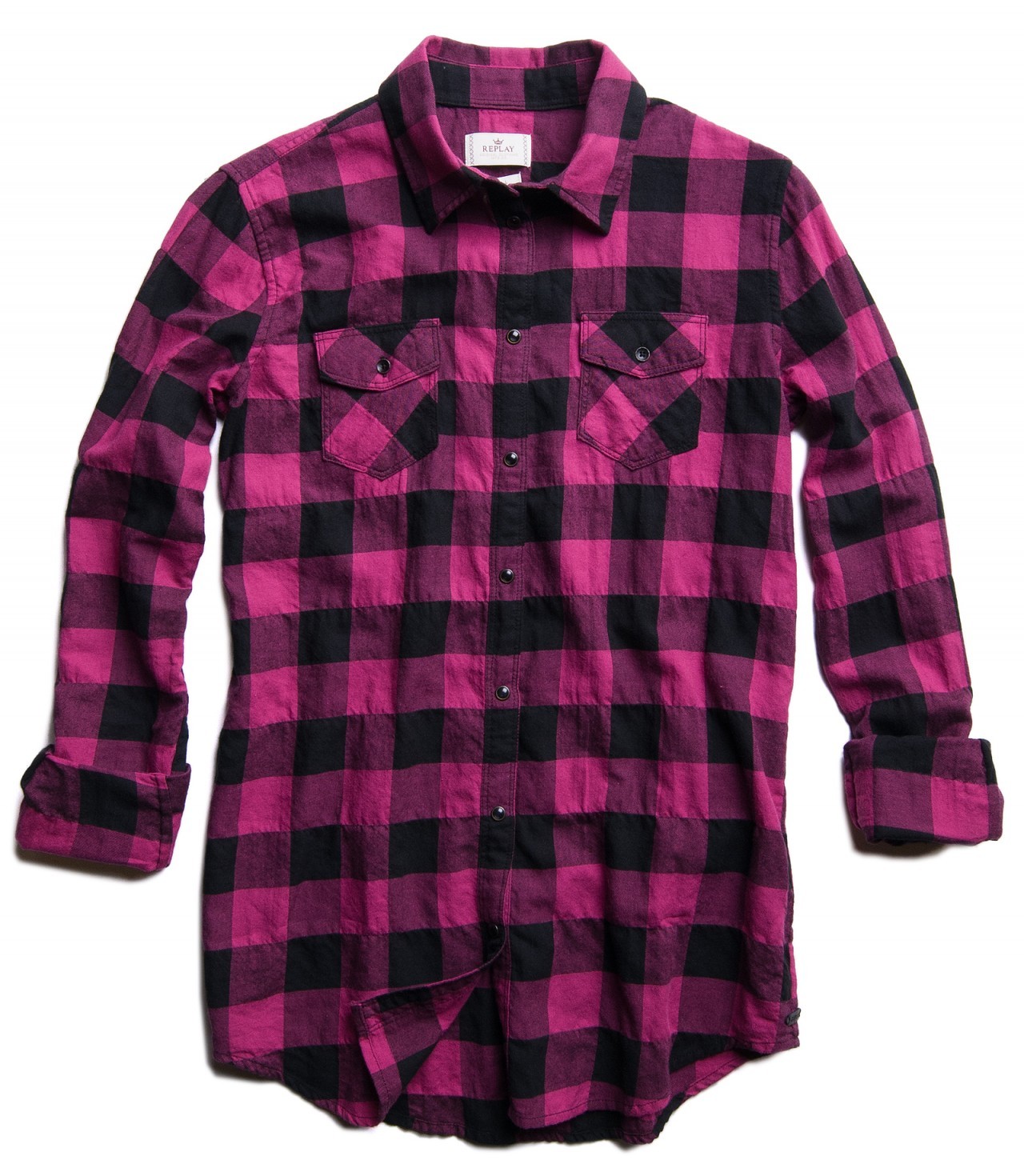 Replay pink-fekete kockás ing fotója