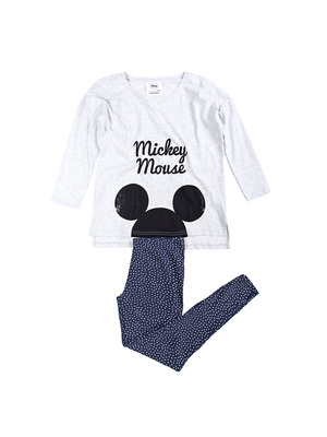Women' Secret hosszú kék-fehér Mickey egeres pizsama