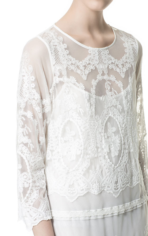 Zara fehér csipke ruha 2013.4.9 #36923 fotója