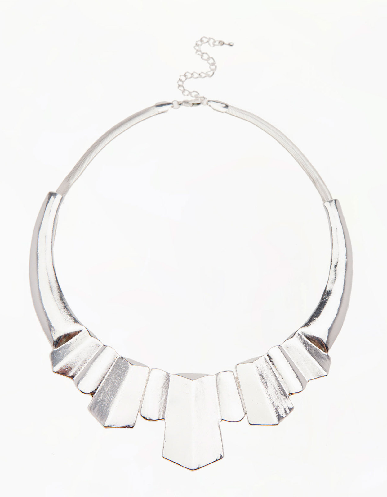 Bershka ezüstszínű lemez nyaklánc fotója