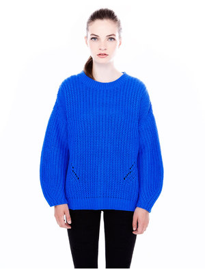 Pull and Bear kék kötött pulóver