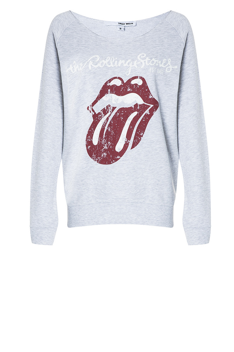 Tally Weijl szürke "Rolling Stones" nyomatos pulóver 2014.4.10 #45978 fotója