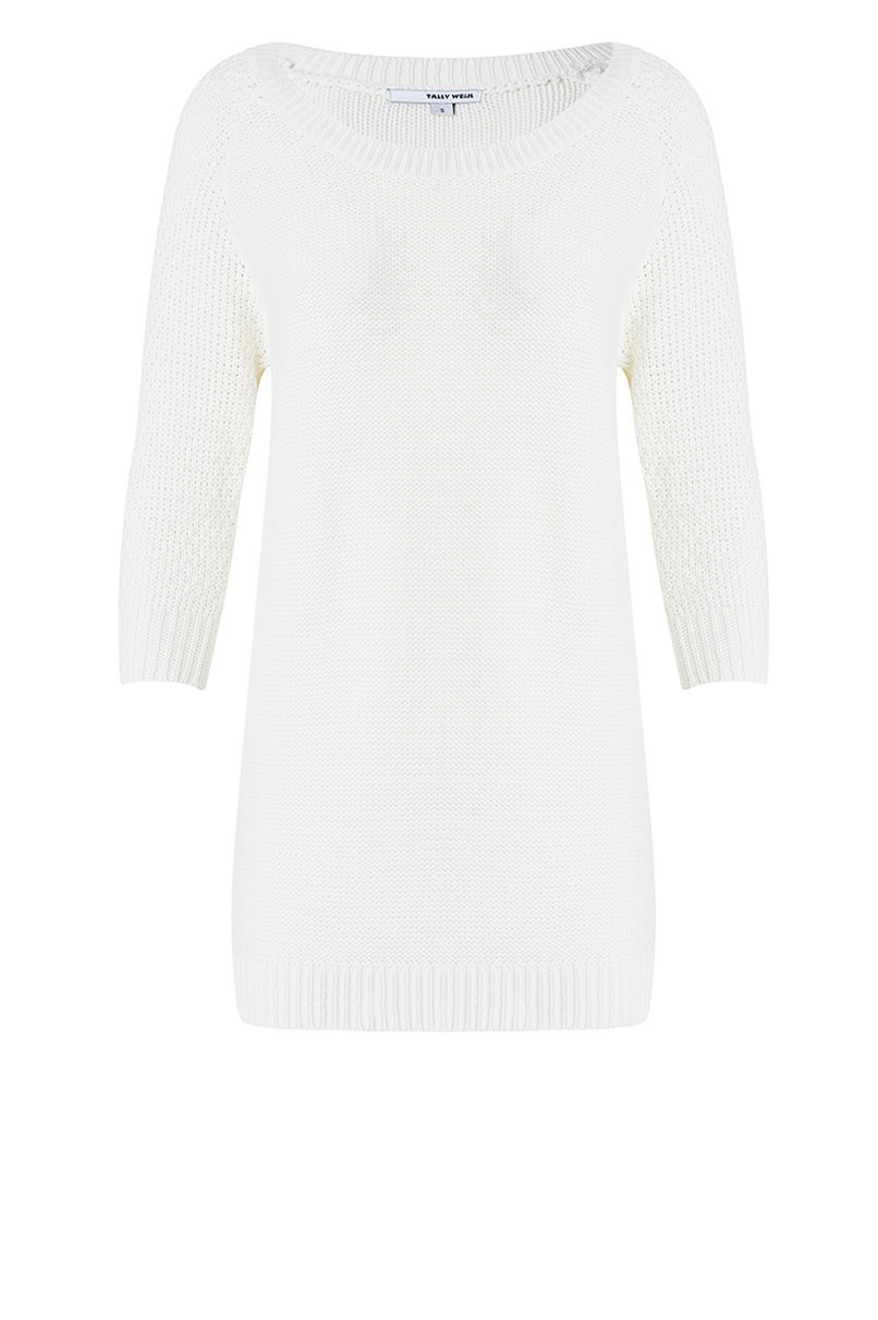 Tally Weijl fehér kötött pulóver ruha 2014.4.10 #46191 fotója