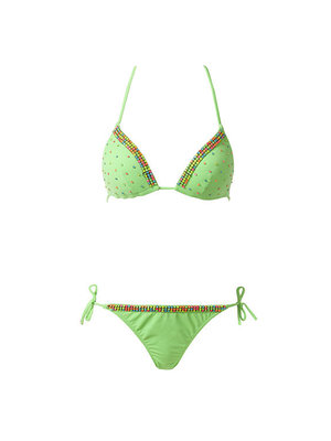Calzedonia zöld oldaltkötős bikini