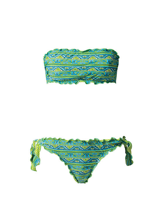 Calzedonia zöld mintás bikini fotója
