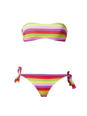 Calzedonia sokszínű csíkos bikini