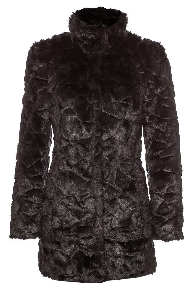 Orsay fekete női műszörme kabát 2015.10.06 fotója