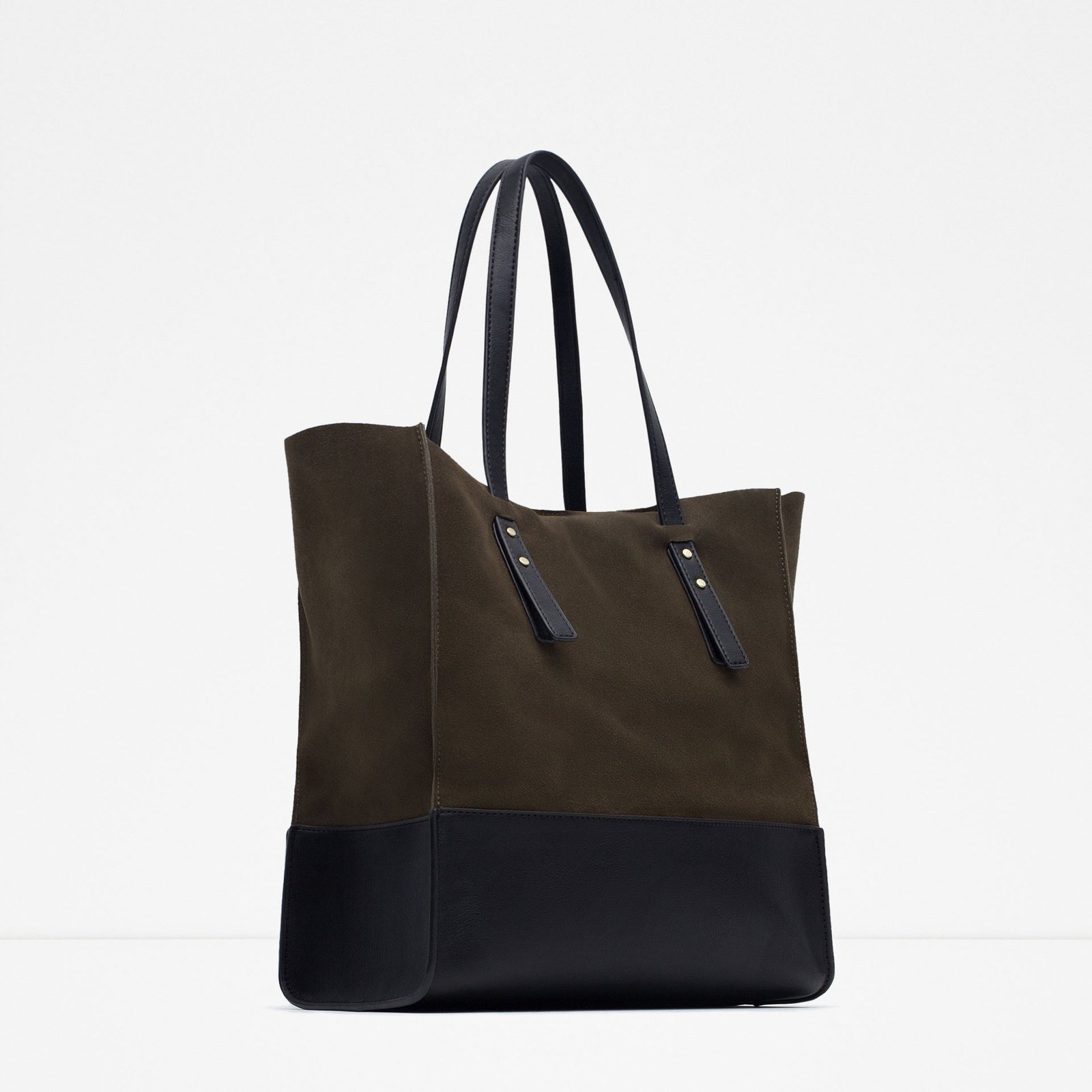 Zara kombinált bőr bevásárló táska 2015.10.15 fotója