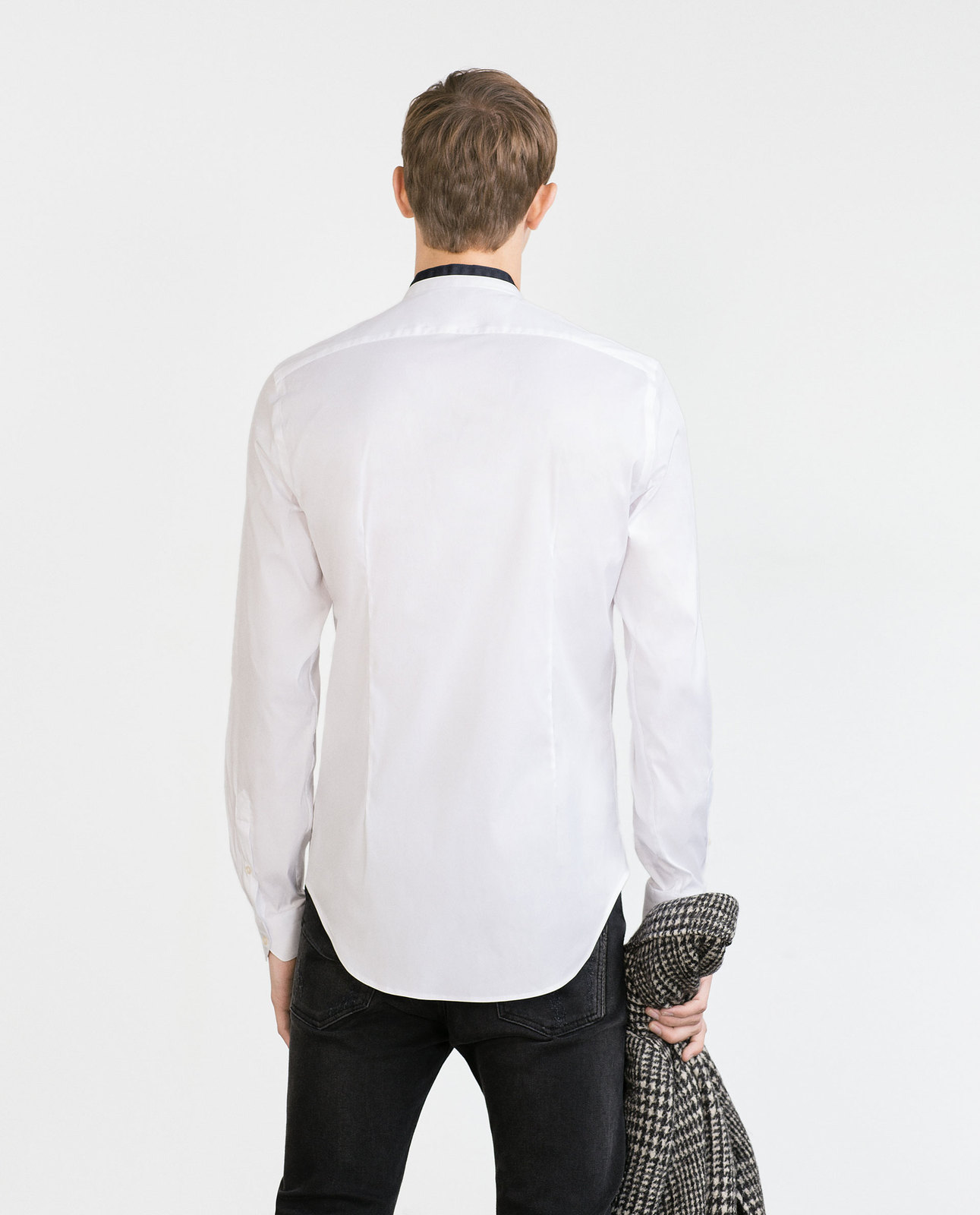 Zara slim fit fehér sztreccs férfi ing 2015.10.15 fotója