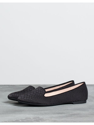 Bershka fekete női loafer cipő