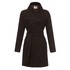 Orsay hosszú fekete női tépőzáras kabát övvel