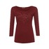 Orsay trendi női bordó hímzett póló