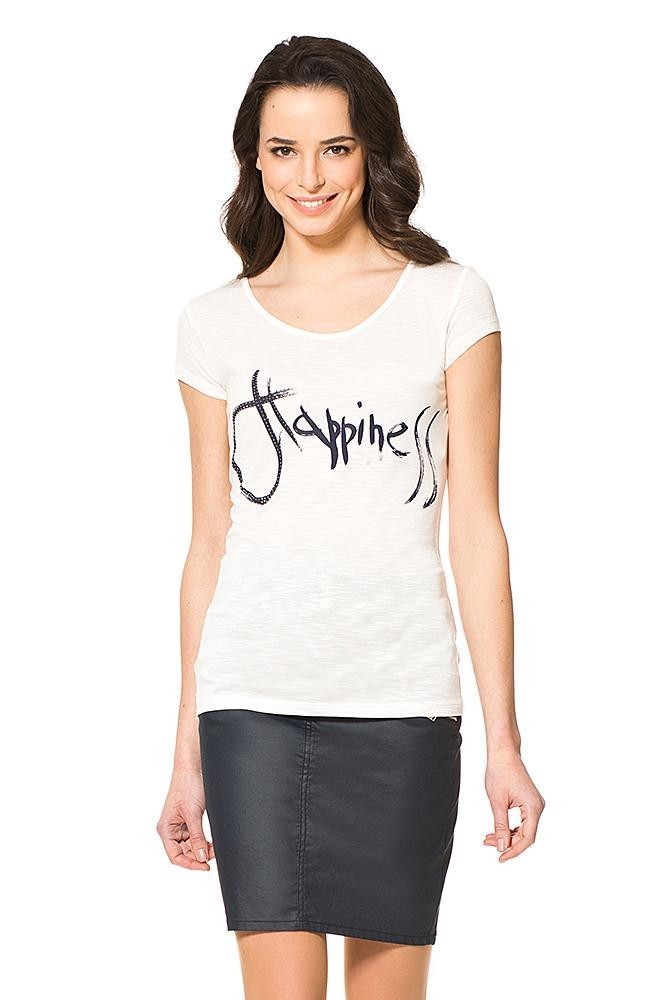 Orsay "Happiness" feliratos fehér T-shirt fotója