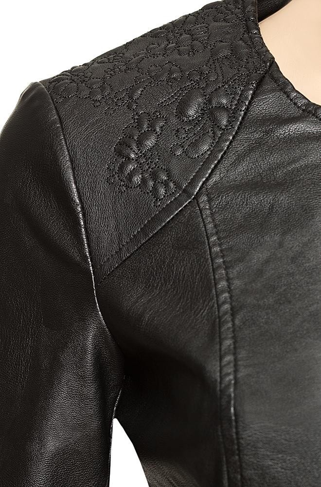 Orsay fekete hímzett motoros dzseki 2015.02.22 #73130 fotója