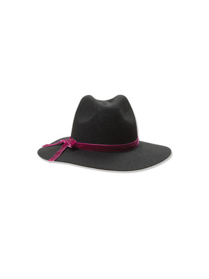 Tally Weijl fekete Fedora kalap pink díszítéssel