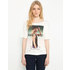 Bershka fehér női T-shirt csajos fotóval