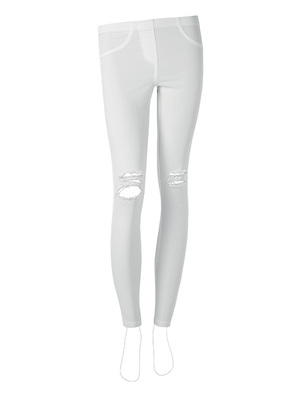 Calzedonia fehér térdnél szaggatott leggings
