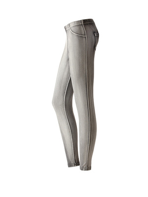 Calzedonia farmerhatású világosszürke leggings
