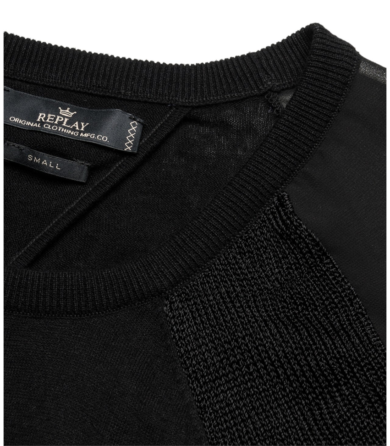 Replay gyönyörű női fekete pamut-lenvászon pulóver 2015.02.27 #78895 fotója