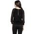 Replay női fekete pamut-lenvászon keverék pulcsi