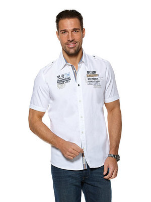 Charles Vögele fehér sportos ing feliratokkal