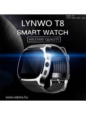 1x LYNWO T8 Vízálló okosóra Bluetooth Android IOS Smart Watch << lejárt 395035