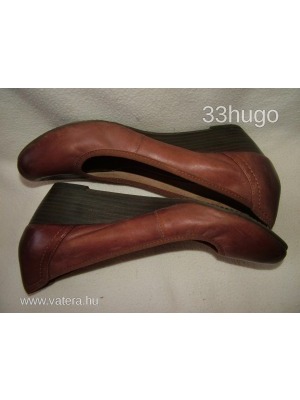 Tamaris barna bőr cipő 40 -es << lejárt 804535