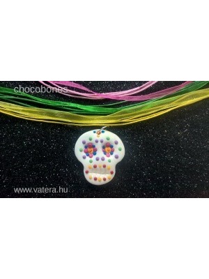 egyedi kézzel készült ékszerek kézműves ékszer mexikói koponya skull Halloween nyaklánc << lejárt 598860
