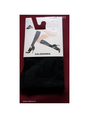 Női CALZEDONIA térdfix fekete virágos zokni ÚJ ! 4. << lejárt 715620