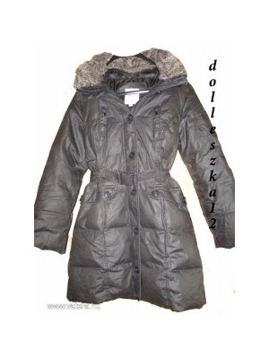 S.OLIVER csokibarna levehető kapucnis és szőrgalléros,saját öves steppelt kabát 36-38-as 1Ft!!!!! << lejárt 49045