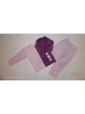 104-es lila-rózsaszín plüss pizsama << lejárt 605205