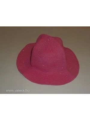 48-50 cm-es fejre rózsaszín csillogó kalap << lejárt 372234