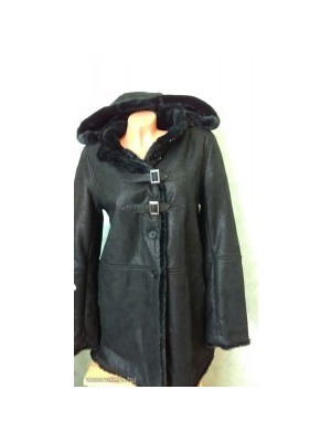 Női téli kabát, műbőr kabát ***ISACO&KAWA 40-es M-es Fekete Bundabéléses ÚJ!!! Kabát*** 1Ft!!!!! << lejárt 599651