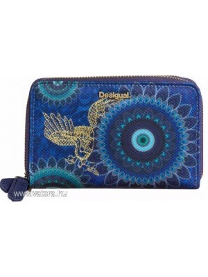 DESIGUAL columbia hímzett pénztárca kék-arany ÚJ- AZONNAL << lejárt 668691