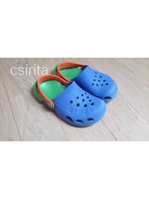 Crocs Electro gyerek papucs, klumpa, C11, kék-zöld << lejárt 801602