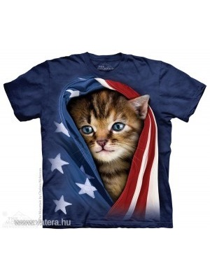 The Mountain, Patriotic Kitten gyermek rövidujjú 3D amerikai póló << lejárt 426882