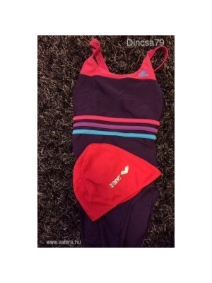 Adidas fürdőruha + úszósapka csomag kislánynak! (9-10 évesre) 1 Ft! NMÁ! << lejárt 300404