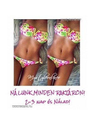 VICTORIA'S SECRET style bikini virágos fürdőruha (szivacsos) + pánt! M vagy L ÚJ, azonnal vihető! << lejárt 652593