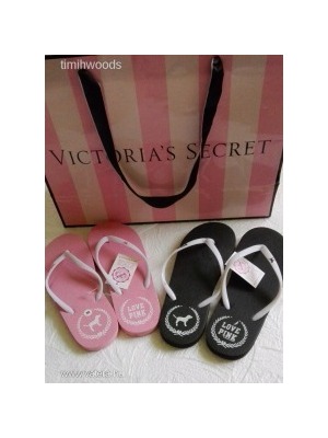 Victoria's Secret VS PINK flip-flop papucs RÓZSASZÍN, FEKETE M-L << lejárt 997282