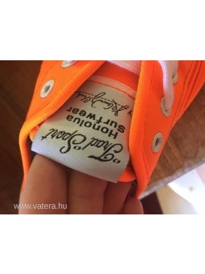 ÚJ! Eredeti Devergo divatos neon narancs női vászon cipő 37-es 1.- ft << lejárt 149189