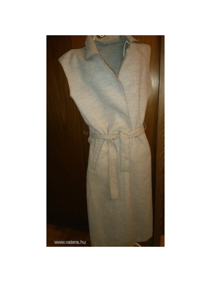 Női olasz szürke hosszú kabát-mellény << lejárt 890185