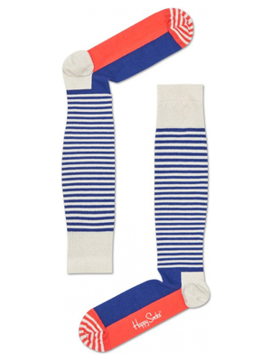 Happy Socks Compression Half Stripe Zokni 36-38, Kék Fehér << lejárt 214584