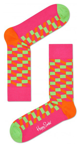 Happy Socks Filled Optic Zokni 36-40, Rózsaszín Narancssárga << lejárt 280953 fotója