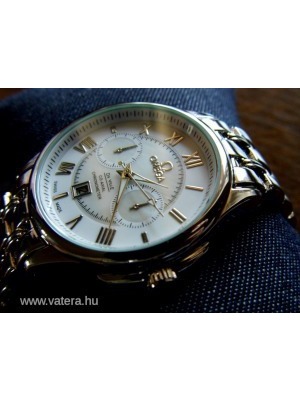Új Omega de ville ladymatic női quartz óra ezüst színben fehér számlap 40mm dátumszámláló << lejárt 236201