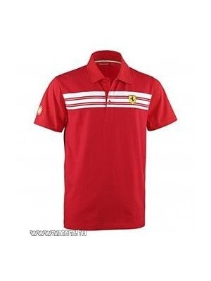 Eredeti Scuderia Ferrari galléros férfi póló piros színben, méret: XL. << lejárt 877335