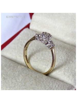 Szép kis arany gyűrű gyémánt kövekkel << lejárt 466216