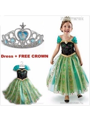 Jégvarázs Frozen Anna hercegnő ruha, jelmez +korona << lejárt 802821